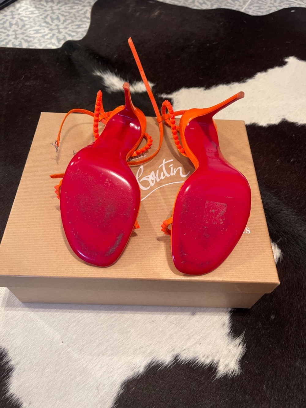 Orange So Me Louboutin heeled sandals - Picture 5 of 6